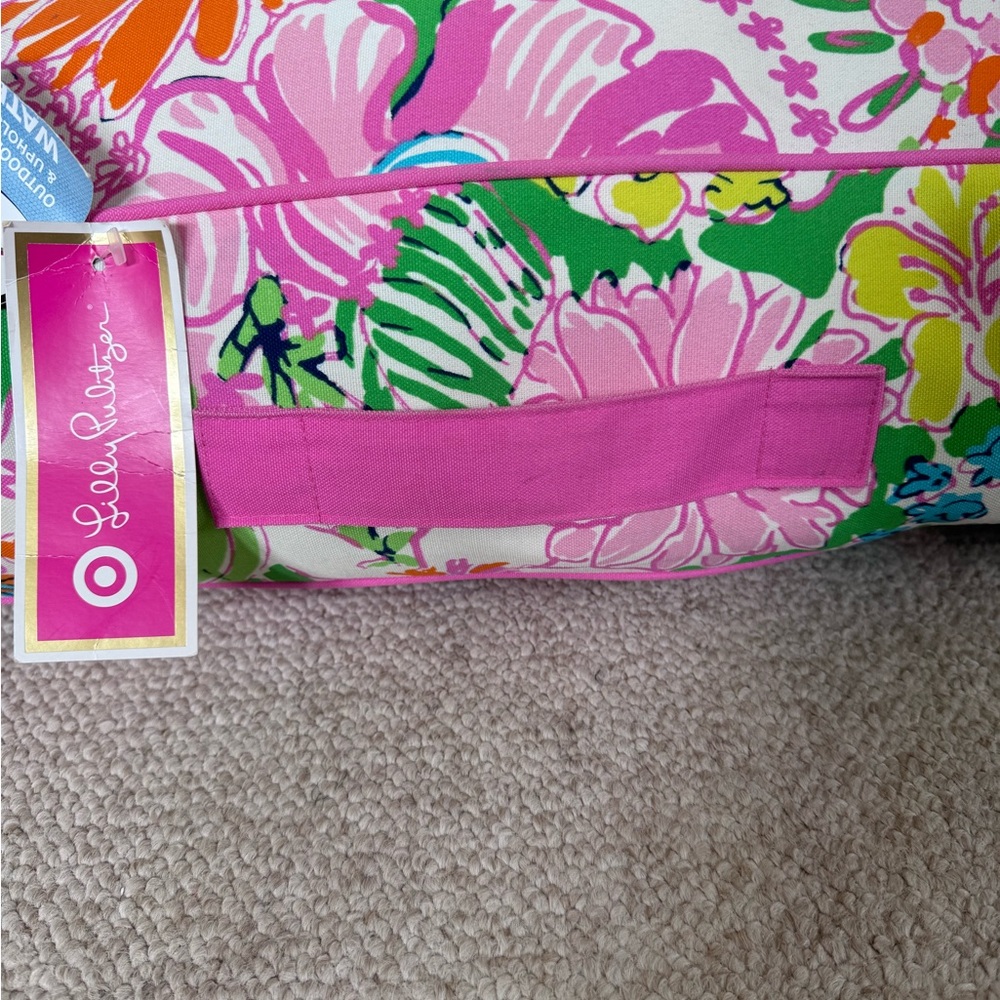NEW Lilly Pulitzer Target Nosey Posey Floral Indoor Outdoor Floor Cushion Pillow - Picture 6 of 16